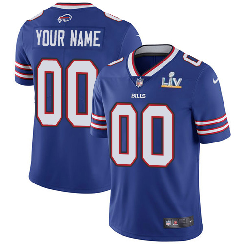 Men's Buffalo Bills Blue ACTIVE PLAYER Custom 2021 Super Bowl LV Limited Stitched NFL Jersey